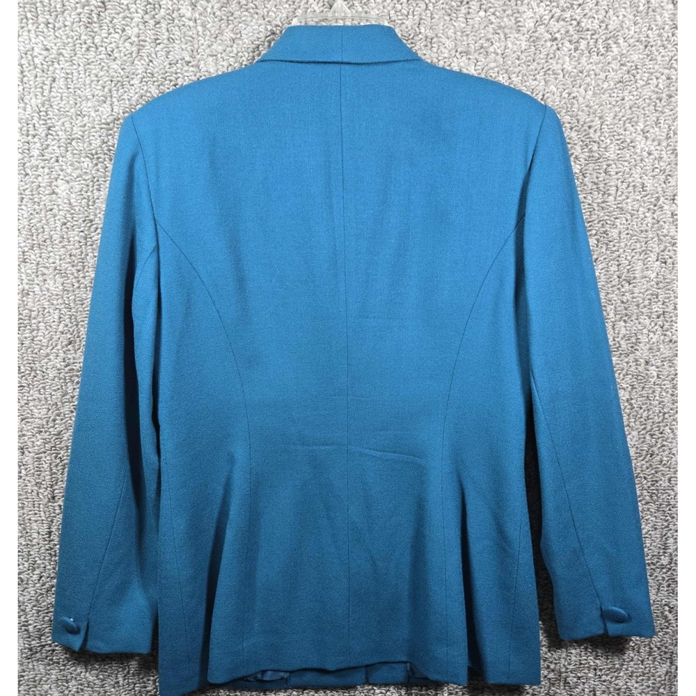 Saville Suit Blazer Blue Wool One‎ Button Vintage - Womens Size 10 - Picture 4 of 6